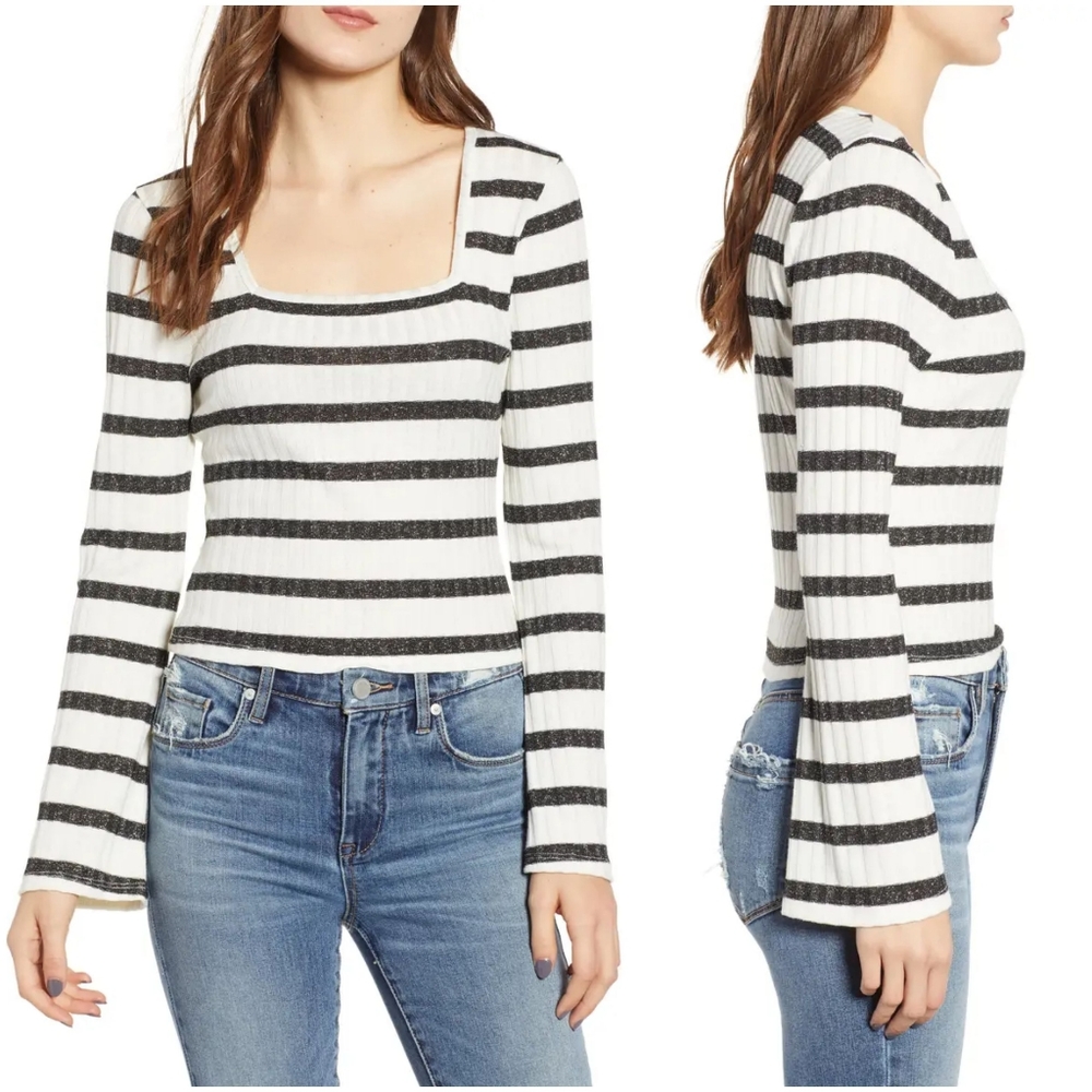 Ten Sixty Sherman Stripe Square Neck Top